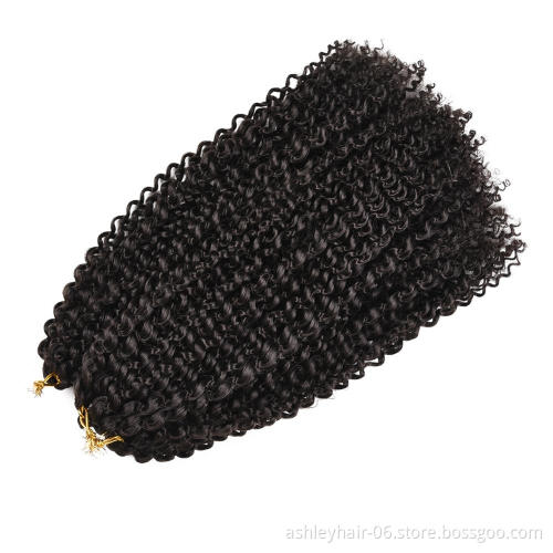 Julianna High Temperature Pre-Looped Braid Afro Marley Bob Crochet Synthetic Fiber Hair Extensions